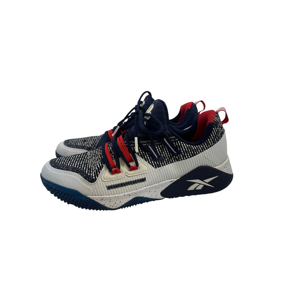 Reebok JJ III Trainers Sneakers Navy White Red Speckled Athletic Lace Up Mens 12